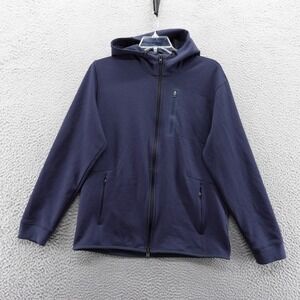 VRST Mens Pinnacle‎ Fleece Full Zip Hoodie Jacket Size Medium Navy Blue NWT